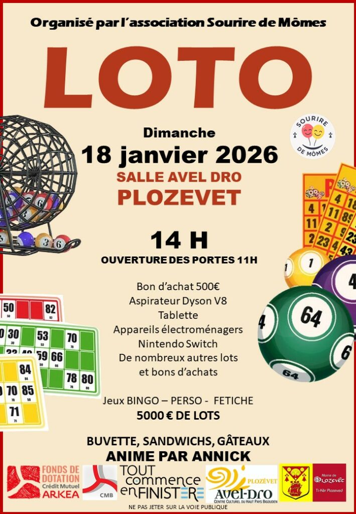affiche loto 18 janvier 2026