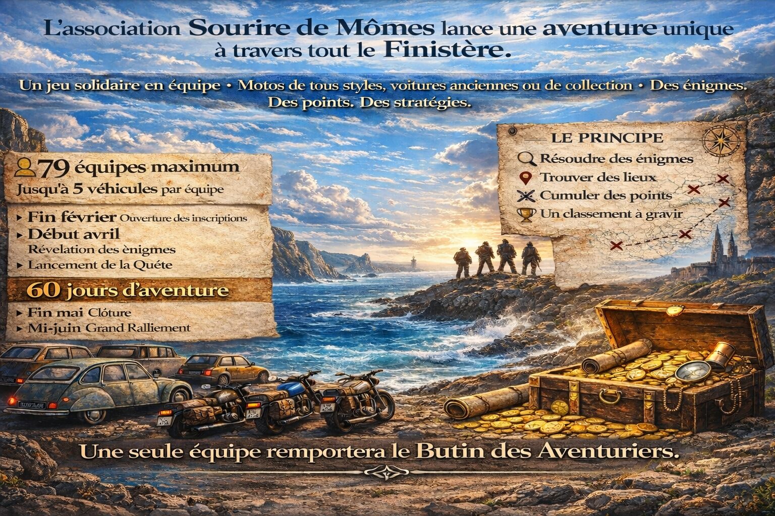 Grande Chasse aux Trésors du Finistère 2026 – rallye moto et voitures anciennes
